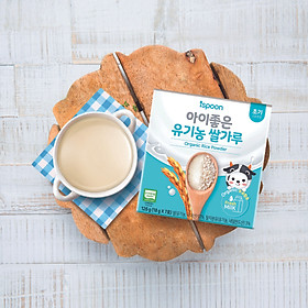 Bột ăn dặm từ gạo hữu cơ Hàn Quốc ISPOON cho bé từ 4 tháng tuổi - 126g