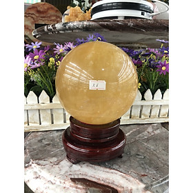 Mua Quả cầu phong thủy đá thạch anh vàng - Đường kính 12 5cm  12 9cm  13cm  13 1cm  13 3cm và 13 5cm
