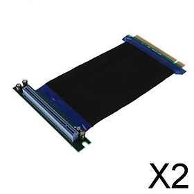 2xPCI E PCI  16X Riser Card Adapter Flexible Extension Cable 164Pin