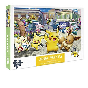 Bộ 1000 Miếng Mẫu Hoạt Hình Onepiece - Naruto - Pokemon Pikachu Tranh Ghép Xếp Hình Jigsaw Puzzle (Kích thước75 x 50 cm)