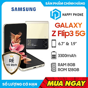 Điện thoại Samsung Galaxy Z Flip3 5G (8GB/128GB) - Hàng chính hãng - ĐÃ KÍCH HOẠT BẢO HÀNH ĐIỆN TỬ