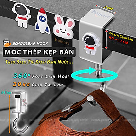 Mua Móc Treo Balo Kẹp Cạnh Bàn Làm Việc Hamart Xoay 360 Treo Cặp Túi Xách Bình Nước Thép Xoắn Ốc Cố Định