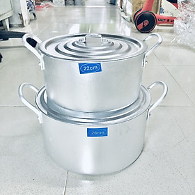 Mua Bộ nồi nhôm 2 cái kích thước 26cm và 22cm