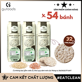 Bánh gạo lứt GUfoods (510g) - Không chiên dầu, Không đường, Từ gạo và ngũ cốc nguyên hạt, Lành mạnh, Phù hợp Eat clean, Ăn vặt healthy, Thực dưỡng, Tập gym, Thuần chay, Đa dạng hương vị - Vị Hữu cơ