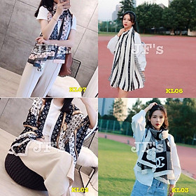 Khăn quàng cotton lanh, khăn choàng thu đông phong cách thời trang Hàn Quốc