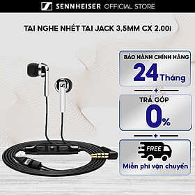 Tai nghe nhét tai có dây jack 3.5mm SENNHEISER CX 2.00 - Hàng chính hãng bảo hành 24 tháng