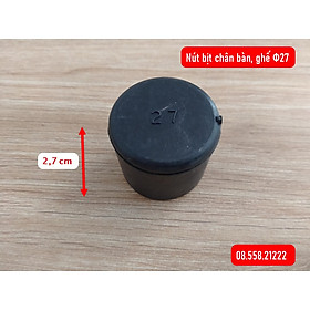 Mua Nút đế cao su tròn 27 gắn chân bàn ghế  bịt ống sắt  inox. Chống ồn  trầy xước gạch  đá  sàn gỗ