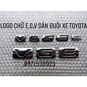 chữ nổi E G V chuyên dán thân xe toyota