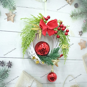 Mua Vòng Hoa Noel VN11 15CM Vòng Nguyệt Quế Giáng Sinh Có Đèn