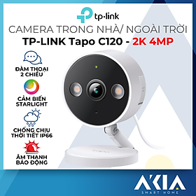 Mua Camera Trong nhà & Ngoài trời Tp-Link Tapo C120 - Độ phân giải 2K 4MP  Chống chịu thời tiết IP66  Có loa báo động  Đàm thoại 2 chiều - HÀNG CHÍNH HÃNG