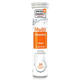 VIÊN SỦI VITAMIN TỔNG HỢP SWISS ENERGY MULTIVITAMINS & BIOTIN (20 Viên/ tuýp)