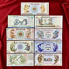 Combo 9 tờ lưu niệm hình Long Phụng - SP007058