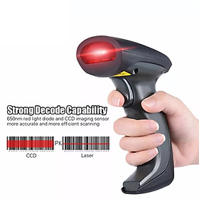 Máy quét mã vạch có dây YHD 1200C 1D đọc mã vạch Barcode(1D) dùng dây trực tiếp cắm cổng USB Máy tính, Laptop - Hàng Nhập Khẩu