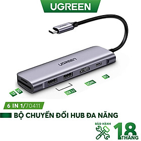 Mua Bộ chuyển đổi đa năng UGREEN CM121 CM212 CM417 cho các thiết bị máy tính điện thoại hỗ trợ USB Type C - Hàng Chính Hãng - Bảo Hành 18 Tháng