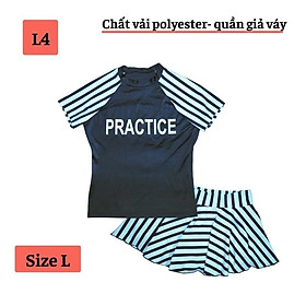 Đồ bơi cho bé gái kín đáo từ 30-55kg, áo tay ngắn quần giả váy tạo cảm giác tự tin- thoải mái