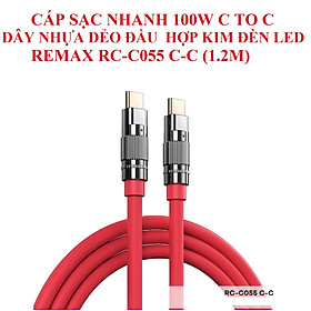 Mua Cáp sạc nhanh 100W C to C Remax Wefon Series Zinc-alloy elastic RC C055 C-C 1.2m _ Hàng chính hãng