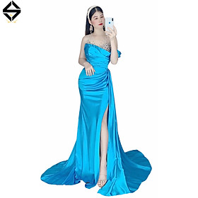 Đầm maxi body dạ hội kim sa rớt vai cao cấp TRIPBLE T DRESS - size M/L - MS142Y