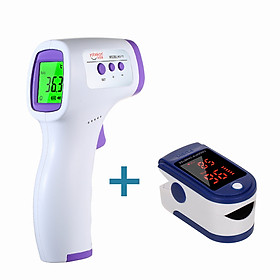 Nhiệt Kế Hồng Ngoại Không Tiếp Xúc Đo Trán Và Đo Nồng Độ Oxy Đầu Ngón Tay