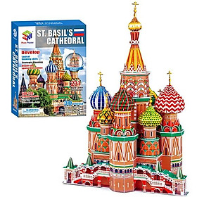 Mô Hình Giấy 3D Magic Puzzle: Đền Thánh Vasily Hiển Phúc B568-3 (231 Chi Tiết)