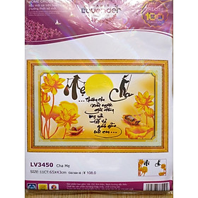 Mua Tranh thêu chữ thập cha mẹ cánh cò LV3450 - 65 x 43 cm - chưa thêu