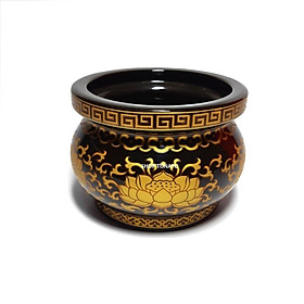 LƯ HƯƠNG,BÁT HƯƠNG HOA SEN ĐEN ĐƯỜNG KÍNH 12CM