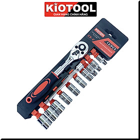Mua Bộ dụng cụ sửa chữa xe máy Kiotool 12 chi tiết đầu 1/4  4-13mm thép Crv cao cấp