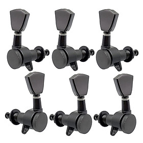 3R 3L Acoustic Guitar Tuning Pegs Machine Head Tuners Guitar Parts Black