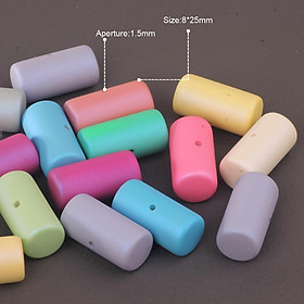 10 Pieces Small Hole Acrylic Colorful Beads for Kids Girls DIY Necklace Bracelets Jewelry Making Crafts 1.5mm Hole