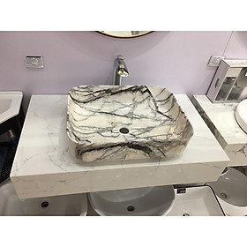 Mua Chậu lavabo đặt bàn vân đá vành mỏng