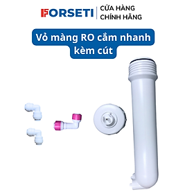 Mua Vỏ Màng RO - Cốc Lọc Màng RO Cắm Nhanh Số 4 Kèm Cút Và Van Dành Cho Máy Lọc Dùng Màng RO Rời - Hàng chính hãng