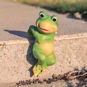 Garden Frog Ornaments Resin Garden Decor Statues for Yard and Patio Lawn Cute Frog Indoor Outdoor Decoration Frog Figurines Animal Statue Sculpture
