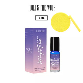 Nước hoa vùng kín nữ - Midnight Forest Eau De Parfum - chai lăn 5ml - LOLI & THE WOLF, Tặng Kèm Mút Rửa Mặt