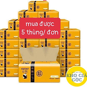 Mua THÙNG 30 GÓI GIẤY ĂN GẤU TRÚC SIPIAO SIÊU DAI 300 TỜ/GÓI