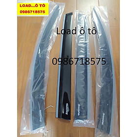 Bộ vè che mưa Xe Hyundai Santafe 2022-2019 chỉ Inox Cao Cấp, Có Sẵn Keo Dán Chuyên Dụng 3M