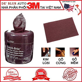Bùi nhùi cước cao cấp 3M 07521 Scotch Brite Multi-Flex Abrasive Sheet Roll Very Fine Grade 203.2mm x 6.096m - deblur