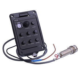  301 Đàn Guitar EQ 4 Dây Ngang Bằng Bán Tuner Piezo Mic Presys Pha Trộn