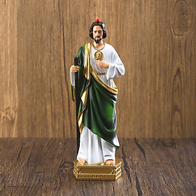 8.5" Jesus Resin Figure Hand Painted Religious Decor Crafts Sculpture Statue