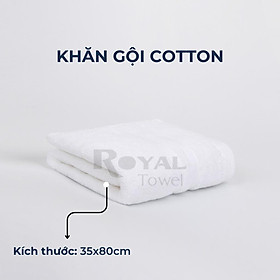 Hình ảnh Khăn lau đầu khăn gội Royal 35x80cm với sợi bông cotton dày thấm hút tốt