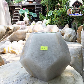 Mua Quả cầu phong thủy 12 mặt đá thạch anh trắng tự nhiên QC868 nặng 7kg kích thước 17x16x10.5(cm) – vật phẩm phong thủy may mắn