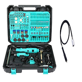 Bộ 2 máy khoan mai khắc và gần 350 phụ kiện lơn nhỏ tặng thêm 1 dây chuyển động là 2 dây - máy khoan mài khắc mini đa năng