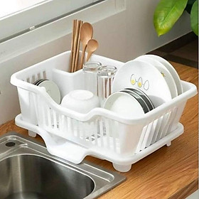 Mua  HCM  Rổ Úp Bát Chén Dĩa - Khay Kệ Đựng Chén Bát Dĩa Đũa Muỗng Có Khay Hứng Nước Tiện Lợi ZA40