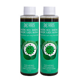 Combo 2 lọ nước súc miệng dược liệu Rona CoCayHoaLa TOP1 Giảm chảy máu chân răng, viêm lợi, nhiệt miệng, hôi miệng lâu năm chai 150ml - Hàng chính hãng