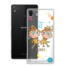 Ốp lưng Dẻo cho điện thoại Sony Xperia Z3 - 01149 8051 GEMINI 01 - In Nổi Họa Tiết - Cung Song Tử - Hàng Chính Hãng