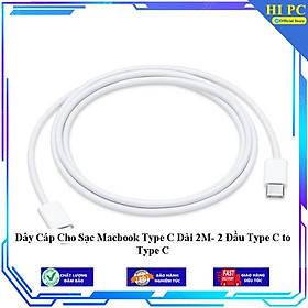 Dây Cáp Cho Sạc Macbook Type C Dài 2M- 2 Đầu Type C to Type C