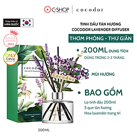 Tinh dầu tán hương COCODOR REED DIFFUSER LAVENDER 200ml