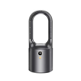 Quạt Làm Mát Không Cánh Xiaomi Không Cánh Có Màn Hình LED Sạc Type-C Tiện Dụng Cho Văn Phòng Hàng nhập khẩu - Màu xám