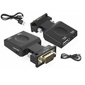 Đầu Chuyển VGA ra HDMI có audio- Hàng nhập khẩu