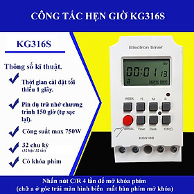 Mua Timer hẹn giờ KG316S hẹn giờ tối thiểu 1 giây 32 chương trình- công tắc hẹn giờ  bộ hẹn giờ tự động