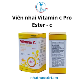 Viên nhai Vitamin C pro forte Ester-CHộp 50 viên - Nhập khẩu từ Litva - Nhathuocdrtam
