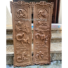 Mua Cặp Tranh chữ cha mẹ bằng gỗ ngọc am thơm nức kt 30x97x4cm